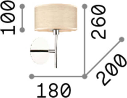 Applique-Industrial-Minimal-Woody-Metallo-Marrone-Legno-Marrone-1-Luce-3W-3000K