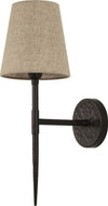 Applique-Industrial-Nordico-Gotico-Acciaio-Nero-Tessuto-1-Luce-E14