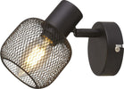 Applique-Industrial-Nordico-Meshy-Acciaio-Nero-1-Luce-E14