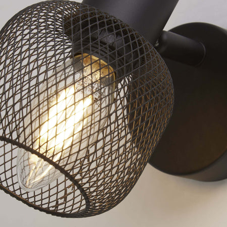 Applique-Industrial-Nordico-Meshy-Acciaio-Nero-1-Luce-E14