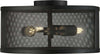 Applique-Industrial-Nordico-Rete-Acciaio-Nero-3-Luci-E27