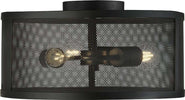 Applique-Industrial-Nordico-Rete-Acciaio-Nero-3-Luci-E27