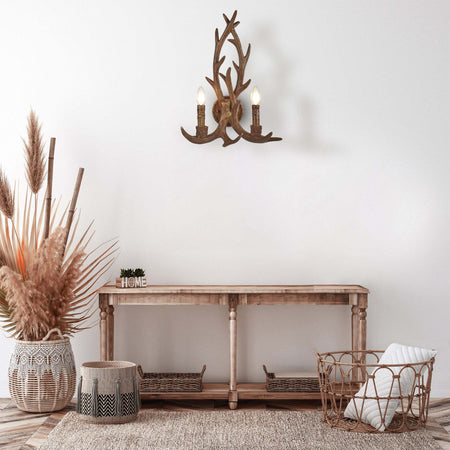 Applique-Industrial-Nordico-Stag-Policarbonato-Marrone-2-Luci-E14