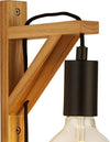 Applique-Industrial-Nordico-Tribeca-Acciaio-Marrone-Legno-Nero-1-Luce-E27