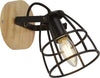 Applique-Industrial-Nordico-Visione-Acciaio-Nero-Marrone-1-Luce-E14