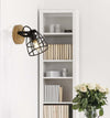 Applique-Industrial-Nordico-Visione-Acciaio-Nero-Marrone-1-Luce-E14