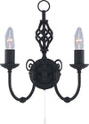 Applique-Industrial-Nordico-Zanzibar-Acciaio-Nero-2-Luci-E14