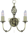 Applique-Industrial-Nordico-Zanzibar-Acciaio-Ottone-2-Luci-E14