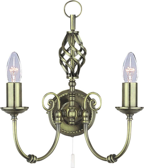 Applique-Industrial-Nordico-Zanzibar-Acciaio-Ottone-2-Luci-E14