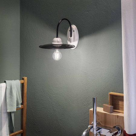 Applique-Industrial-Potenza-Ferro-E-Ceramica-Nero-E-Decorata-Lucida-1-Luce-E27
