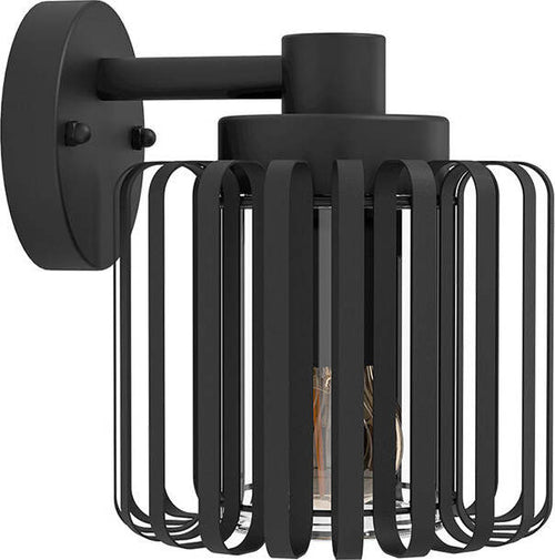 Applique-Industrial-Selinus-Da-Esterno-1-Luce-Acciaio-Nero