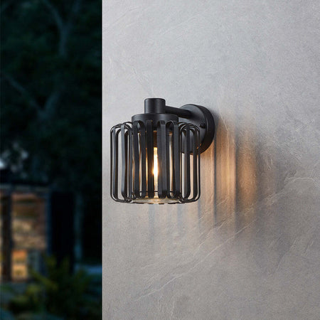 Applique-Industrial-Selinus-Da-Esterno-1-Luce-Acciaio-Nero