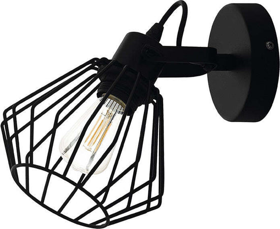 Applique-Industrial-Tabillano-1-Luce-Acciaio-Nero