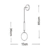 Applique Lampada A Parete Pendente Stile Contemporaneo Con Attacco G9 Bronzo Interno Aq56