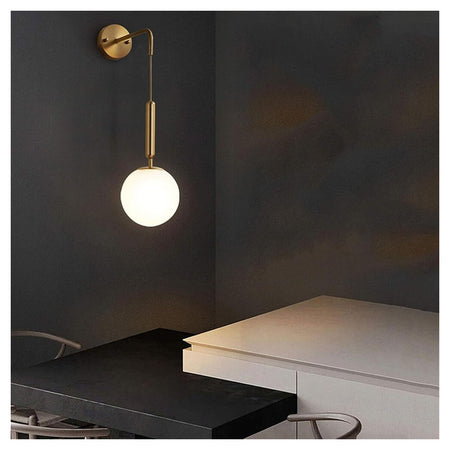 Applique Lampada A Parete Pendente Stile Contemporaneo Con Attacco G9 Bronzo Interno Aq56