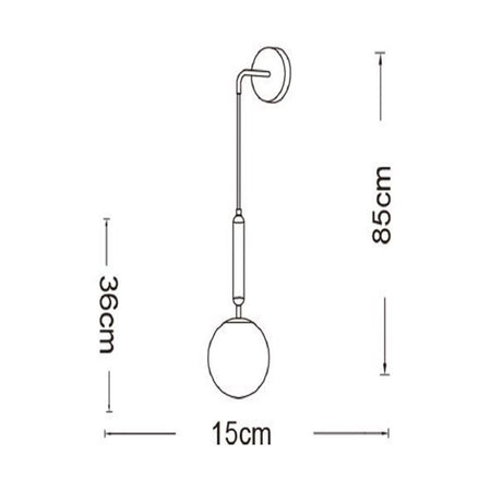 Applique Lampada A Parete Pendente Stile Contemporaneo Con Attacco G9 Bronzo Interno Aq56