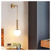 Applique Lampada A Parete Pendente Stile Contemporaneo Con Attacco G9 Bronzo Interno Aq56