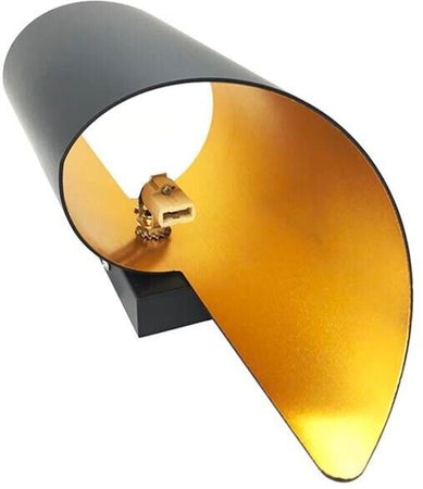 Applique Lampada Da Parete Stile 2 X Attacco Lampadina G9 Nero Oro E53-n Universo