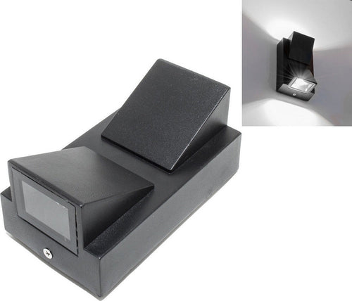 Applique Lampada Faretto Per Uso Esterno A Led Luce 6500k 10w Nero Luce A 2 Vie Illuminazione/Illuminazione per esterni/Lampade da parete Trade Shop italia - Napoli, Commerciovirtuoso.it