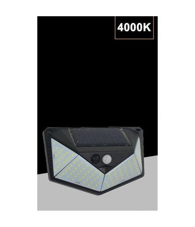 Applique Lampada Pannello Solare Parete Con Sensore Movimento Luce 4000k So-a4-n