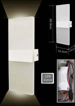 Applique Lampada Parete Led 8watt Doppia Emissione Luce 3000k 4000k 6500k E37 Illuminazione/Illuminazione per interni/Illuminazioni per pareti/Applique Trade Shop italia - Napoli, Commerciovirtuoso.it