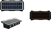 APPLIQUE-LAMPADA-SOLARE-8/10/12-LED-MURO-PARETE-IP65-BIDIREZIONALE-SWITCH-luce-calda-e-fredda
