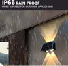 APPLIQUE-LAMPADA-SOLARE-8/10/12-LED-MURO-PARETE-IP65-BIDIREZIONALE-SWITCH-luce-calda-e-fredda