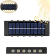 APPLIQUE-LAMPADA-SOLARE-8/10/12-LED-MURO-PARETE-IP65-BIDIREZIONALE-SWITCH-luce-calda-e-fredda