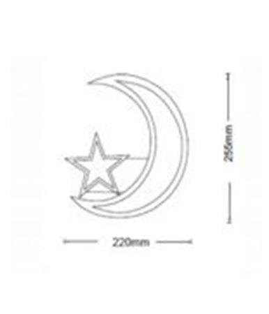 Applique Lampada Stella E Luna A Led Moderna 11w Tre Colorazione Di Luce E47-3c