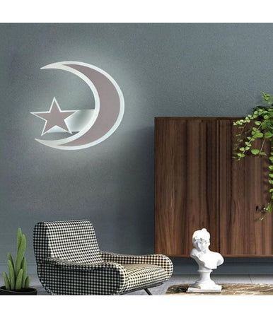 Applique Lampada Stella E Luna A Led Moderna 11w Tre Colorazione Di Luce E47-3c