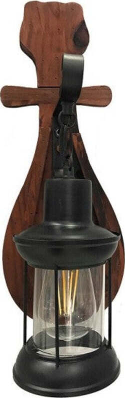 Applique-Lanterna-A-Parete-In-Legno-Stile-Vintage-E27-Lampada-Industriale-E30