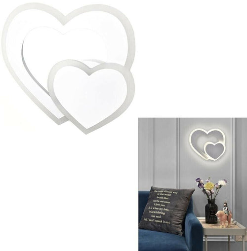 Applique Led 12 W Cuore In Vetro Luce Naturale Lampada A Parete Interno Universo