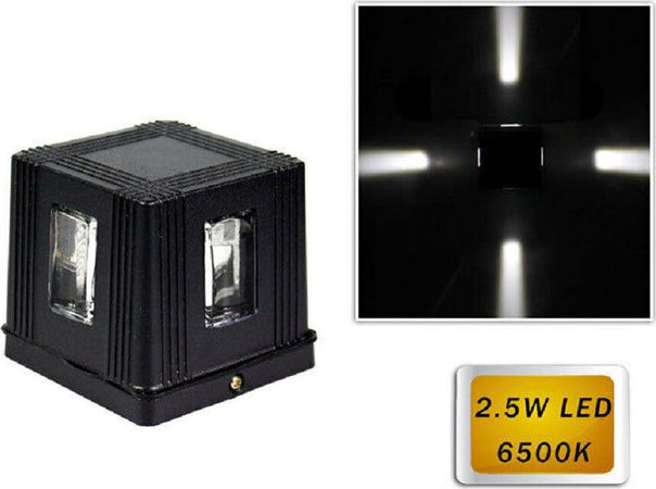 Applique Led 2,5 W Esterno Lampada Cubo A Parete Luce Moderna Giardino Nero Es32 Articoli da Giardino > Illuminazione da esterno > Applique da esterno Trade Shop italia - Napoli, Commerciovirtuoso.it