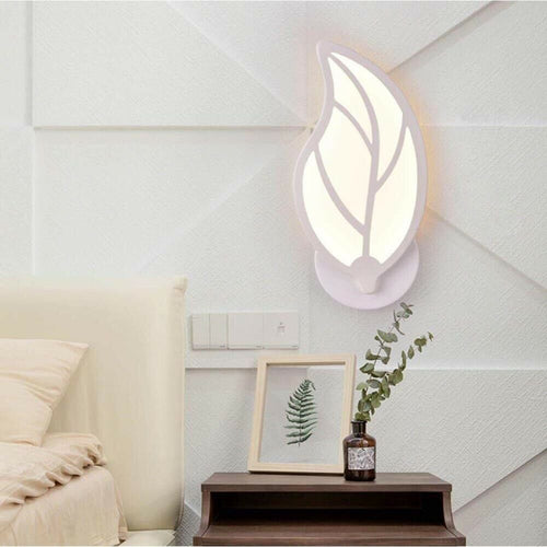 Applique Led 7 W Luce Naturale Lampada A Parete Forma Di Foglia In Vetro E32n Universo