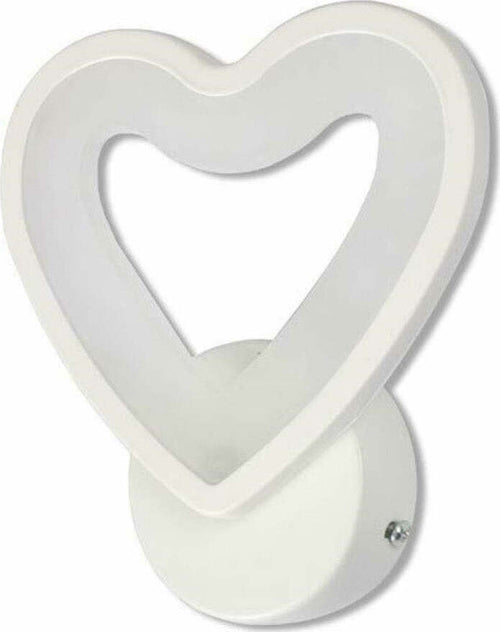 Applique Led A Cuore 6w Lampada A Parete Lumetto Luce Fredda Calda Naturale E28 Casa, arredamento e bricolage > Illuminazione da interno > Applique per interno Trade Shop italia - Napoli, Commerciovirtuoso.it