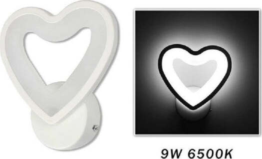 Applique Led A Cuore 6w Lampada A Parete Lumetto Luce Fredda Calda Naturale E28 Illuminazione/Illuminazione per interni/Illuminazioni per pareti/Applique Trade Shop italia - Napoli, Commerciovirtuoso.it