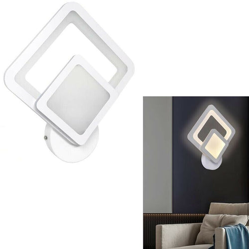 Applique Led A Forma Di Rombo In Vetro Lampada 12 W Da Parete Luce Calda 3000k Universo
