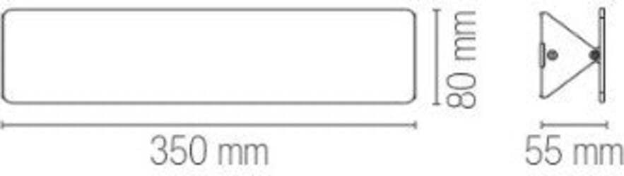 Applique-Led-Aileron-Bronzo-10W-700Lm-4000K-35X8X5,5Cm