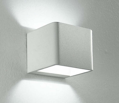 Applique Led Atlas Bianco 6W 400Lm 3500K 8X8X10Cm Illuminazione/Illuminazione per esterni/Lampade da parete Led Mall Home - Napoli, Commerciovirtuoso.it