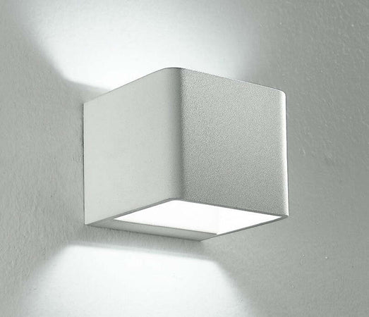 Applique Led Atlas Bianco 6W 400Lm 3500K 8X8X10Cm Illuminazione/Illuminazione per esterni/Lampade da parete Led Mall Home - Napoli, Commerciovirtuoso.it