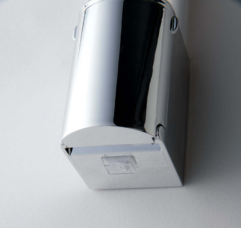 Applique Led Blaster Bianco/Cromo Schuko 8W 640Lm Ugr 4000K Ip44 49,2X5,9X6,6Cm Illuminazione/Illuminazione per interni/Illuminazioni per pareti/Applique Led Mall Home - Napoli, Commerciovirtuoso.it