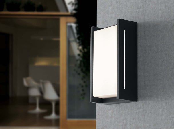 Applique Led Compact Antracite 18W 1200Lm 4000K Ip54 24X13X8Cm Illuminazione/Illuminazione per interni/Illuminazioni per pareti/Applique Led Mall Home - Napoli, Commerciovirtuoso.it