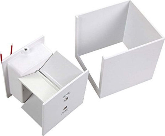 Applique Led Cubo Bianco Lampada Da Parete 5w 750lmn Luce Regolabile Updown Ip65 Illuminazione/Illuminazione per interni/Illuminazioni per pareti/Applique Trade Shop italia - Napoli, Commerciovirtuoso.it
