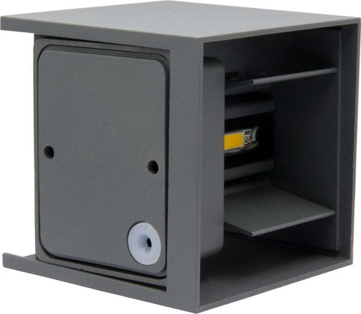 Applique Led Cubo Grigio Lampada Da Parete 5w 750lmn Luce Regolabile Updown Ip65 Applique per interno Trade Shop italia - Napoli, Commerciovirtuoso.it