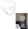 Applique Led Cuore In Vetro 2 Cuori Luce Calda Lampada Da Parete 12 W Universo