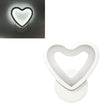 Applique Led Cuore In Vetro A Parete Lampada Luce Bianca 6500k 6 W Universo