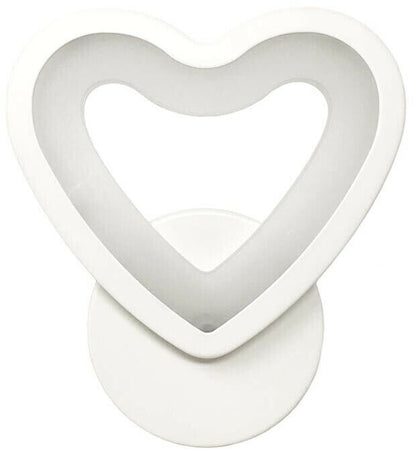 Applique Led Cuore In Vetro A Parete Lampada Luce Bianca 6500k 6 W Universo