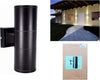 Applique-Led-Da-Esterno-Faretto-Doppia-Illuminazione-Giardino-Parete-Nera