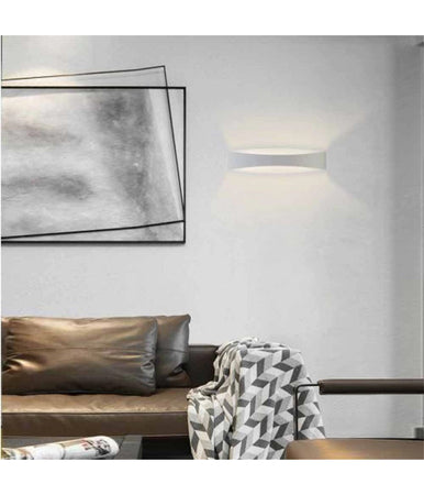 Applique Led Da Muro 12w Up & Down In Alluminio Bianco 3 Temperature Luce E59-b3c