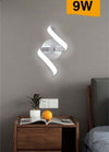 Applique-Led-Da-Muro-9-Watt-Curva-Spirale-Luce-Naturale-Fredda-Calda-E58-Bianca